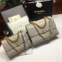 Chanel Flap Original Cowhide Shoulder Bag 56987 grey HV06312Gm74