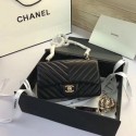 Chanel Flap Original Lambskin Leather Shoulder Bag CF 1116V black gold chain HV05764lu18
