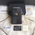 Chanel Flap Original Mobile phone bag 55698 black HV01714Ag46