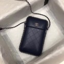 Chanel Flap Original Mobile phone bag 55699 dark blue HV07174TV86