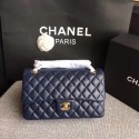Chanel Flap Original sheepskin Leather Shoulder Bag CF1112 blue gold chain HV11368sp14