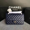 Chanel Flap Original sheepskin Leather Shoulder Bag CF1112 blue silver chain HV03395Af99