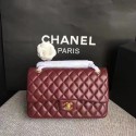 Chanel Flap Original sheepskin Leather Shoulder Bag CF1112 Wine gold chain HV00539nU55