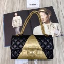 Chanel Flap Shoulder Bag Original Leather Black&Gold A1112 Gold HV11270vm49