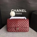Chanel Flap Shoulder Bag Original sheepskin Leather CF 1112V red silver chain HV03387iZ66