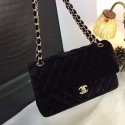 Chanel Flap Shoulder Bag Original velvet 1025 black HV05566dw37