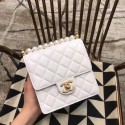 Chanel Flap Shoulder Bag Sheepskin Leather 77398 white HV08893Rc99