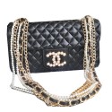 Chanel Flap Shoulder Bag Sheepskin Leather A35877 Black HV08276dX32