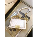 Chanel Flap Shoulder Bag Sheepskin Leather LE BOY A67085 White HV07154vj67