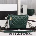 Chanel Gabrielle Calf leather Shoulder Bag 1010B green HV00138zS17
