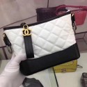 Chanel Gabrielle Calf leather Shoulder Bag 1010B white with black HV03406wv88