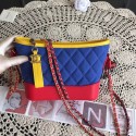 Chanel Gabrielle Nubuck leather Shoulder Bag 93481 blue&red HV00871nE34