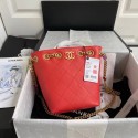 Chanel Lambskin bucket bag AS2381 red HV04619TV86