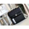 Chanel Lambskin Flap Bag &gold-Tone Metal AS1353 black HV06043KX22