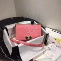 Chanel Le Boy Flap Shoulder Bag Original Leather Pink V67086 Gold HV00092vX95