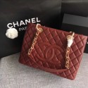 Chanel LE BOY GRAND SHOPPING TOTE BAG GST A50995 wine Gold chain HV07751TL77