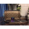 Chanel LE BOY Original Sheepskin Leather Shoulder Bag B67086 Bronze HV05604nU55