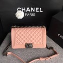 Chanel LE BOY Shoulder Bag Sheepskin Leather A67086 pink Silver chain HV04995rf34