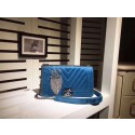 Chanel LE BOY Shoulder Bag velvet 67086C blue HV09558bm74