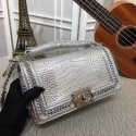 Chanel Leboy leather Shoulder Bag 5274A silver HV11458Xp72