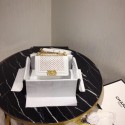 Chanel Leboy Original Calfskin leather Shoulder Bag G67085 white & gold -Tone Metal HV07990dE28