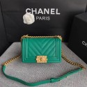 Chanel Leboy Original Caviar leather Shoulder Bag A67085 green gold chain HV00145HW50