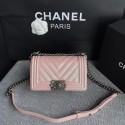 Chanel Leboy Original Caviar leather Shoulder Bag A67085 pink silver chain HV05730kC27