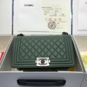 Chanel Leboy Original caviar leather Shoulder Bag A67086 green silver chain HV00262uU16