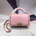 Chanel Leboy Original leather Shoulder Bag V67086 pink & gold -Tone Metal HV02226wn15