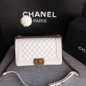 Chanel LEBOY Shoulder Bag Sheepskin Leather A67086 white Gold chain HV01276xh67