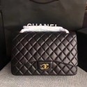 Chanel Maxi Quilted Classic Flap Bag original Sheepskin CF 58601 black Gold chain HV00314oJ62