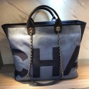 Chanel Medium Canvas Tote Shopping Bag 55699 blue HV06025Gp37