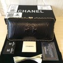 Chanel Minaudiere Metallic Lambskin & Ruthenium-Finish Metal 78988 black HV02586aM39