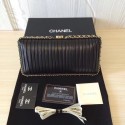 Chanel Minaudiere Metallic Lambskin & Ruthenium-Finish Metal 78991 black HV11818DI37