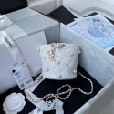 Chanel mini drawstring bag AS2518 white HV00916Is53