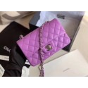 Chanel MINI Flap Bag Original Sheepskin Leather 1116 Lavender & silver-Tone Metal HV01745xa43