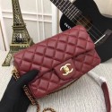Chanel mini Sheepskin Leather cross-body bag 5698 red HV00587gE29