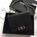 Chanel Mini Shoulder Bag Original Calf leather 7085 black HV09811UF26