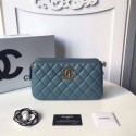 Chanel Mini Shoulder Bag Original sheepskin leather 66269 Light blue HV09709vj67