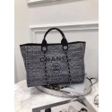 Chanel Original Canvas Leather Tote Shopping Bag 92298 black HV11453DI37