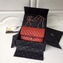 Chanel Original Flap Bag Lambskin & Gold-Tone Metal A57276 red HV07559fw56