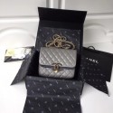 Chanel Original Flap Bag Lambskin & Gold-Tone Metal A57277 grey HV05278cf57