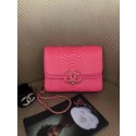 Chanel Original Flap Bag Python, Lambskin & Gold-Tone Metal A57277 rose HV10388cf57