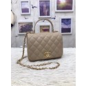 Chanel Original Lambskin Flap Bag with Top Handle A57069 apricot HV01878sp14