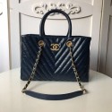 Chanel Original large shopping bag A57974 dark blue HV01081bW68