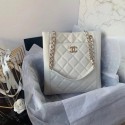 Chanel Original Lather Shopping bag AS2295 white HV01385uT54