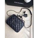 Chanel Original Leather Medium Cosmetic Bag 93443 Black HV05430vm49