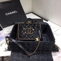 Chanel Original Small Sheepskin cosmetic bag AS1785 black HV08286yk28