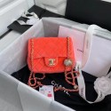 Chanel Original Small velvet flap bag AS1115 orange HV00592Xw85