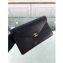 Chanel pouch Grained Calfskin Smooth Calfskin & Gold-Tone Meta 57434 black HV02618Fh96